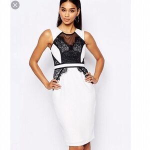 NWT Lipsy London white midi Dress Size 10